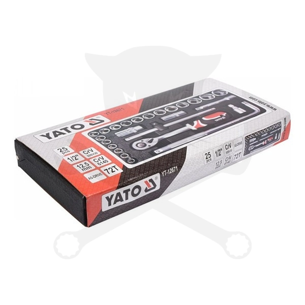 Szerszámkészlet 25 darabos 1/2" 10-32 mm - Yato