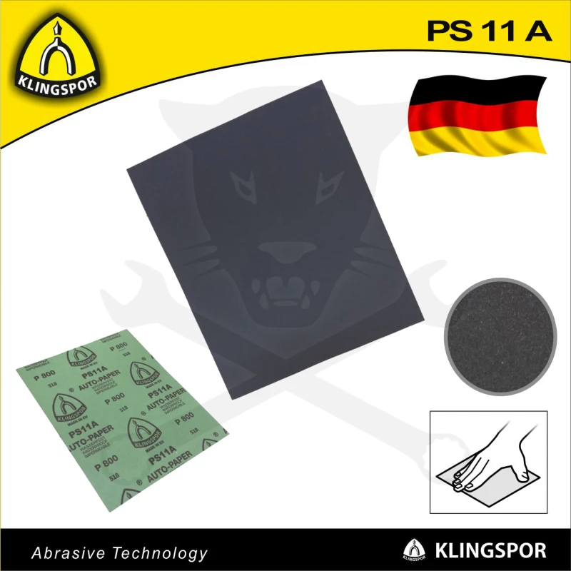 Csiszolópapír ív 230x280 mm P  800 - vízálló - PS11A Klingspor