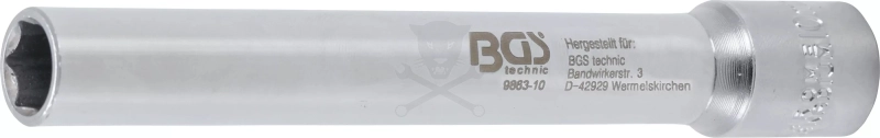 Dugókulcs  3/8" 6 lap hosszú 10 mm / 120 mm kézifék állításhoz - BGS
