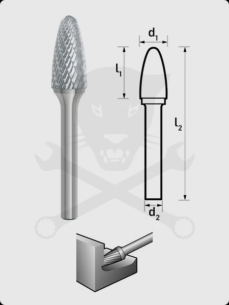 Turbómaró  6 x 16 mm íves forma, gömbölyített végű, SPG 0616/S6 MX
