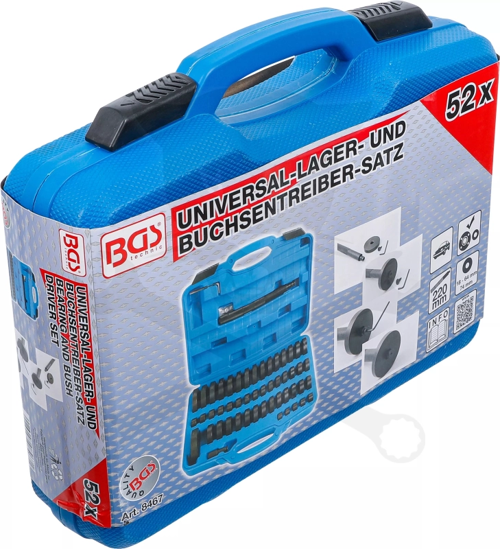 Kerékcsapágy szerelő készlet 52 db (18 - 65 mm) - BGS