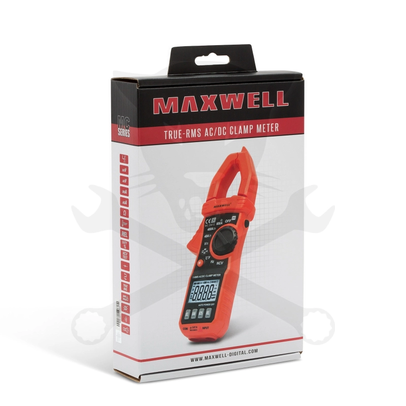 Multimeter, lakatfogós AC/DC 600V / 600A - Maxwell