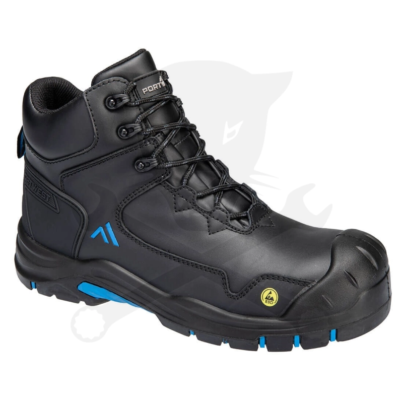 Munkavédelmi bakancs Apex Mid S3S ESD HRO SR SC FO fekete 44-es