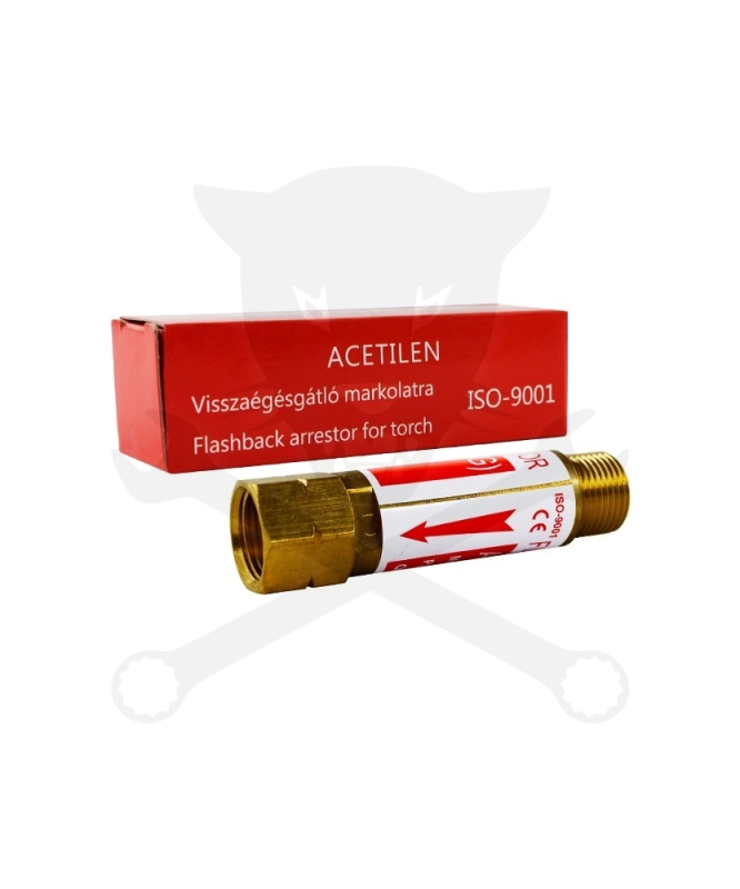 Visszaégésgátló patron markolatra -Gázhoz- Acetilén G3/8"LH -