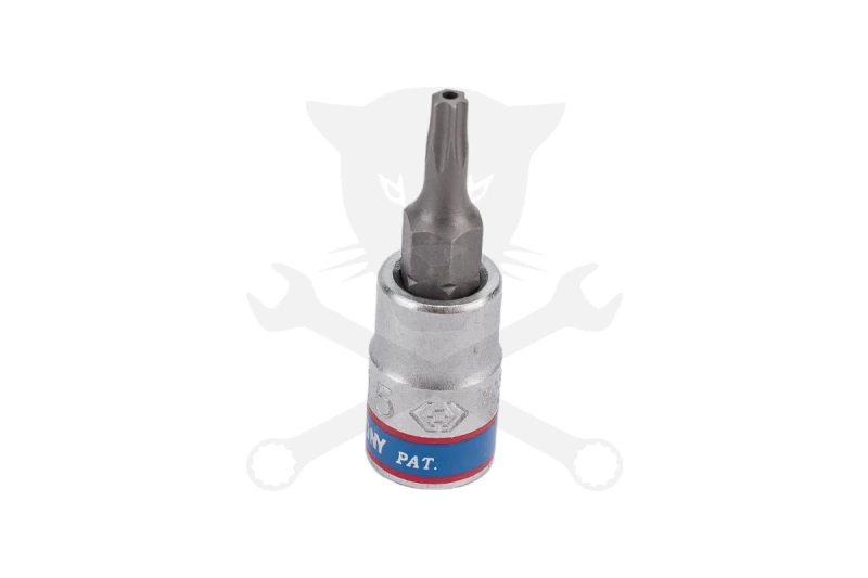 Rátűzőkulcs - crowa+bit 1/4" torx, furatos TPX20 - King Tony
