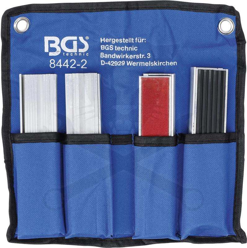 Satuhoz lágy-pofa 150 mm-es betét készlet 8 db-os - mágneses kivitel -BGS