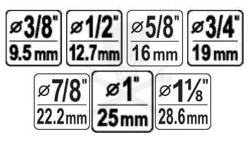 Rézcső tágító készlet 10 részes 3/8" - 1.1/8" - Yato