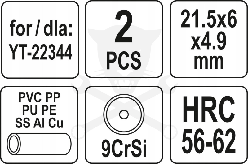Csővágó pótkés Yato YT-22344-hez 2db/cs - Yato