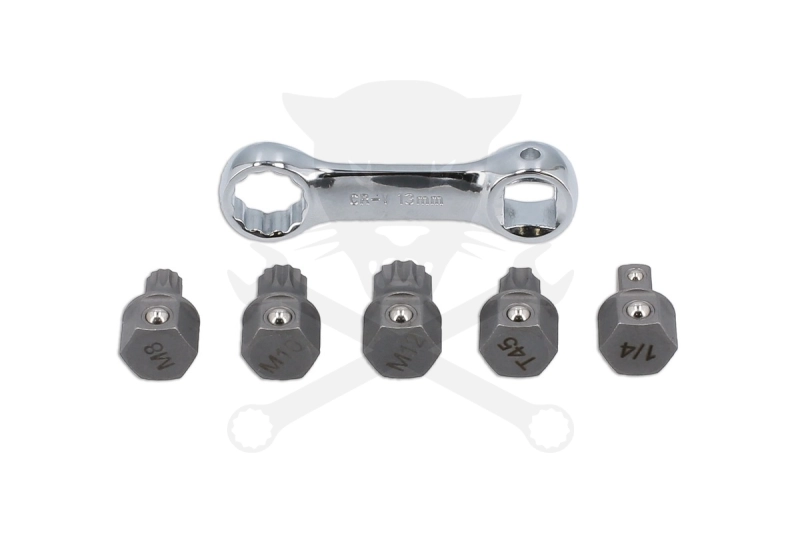 Alacsony profilú bit készlet 3/8" 6 db-os