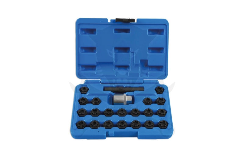 Kerékör kulcs készlet VW gyári kerékőrökhöz -lóhere minta- 22 db-os