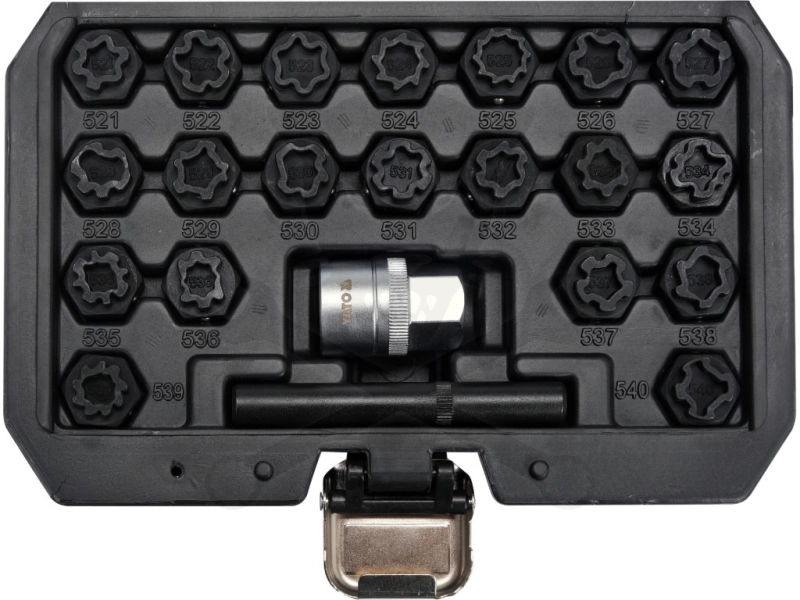 Kerékör kulcs készlet VW gyári kerékőrökhöz -lóhere minta- 22 db