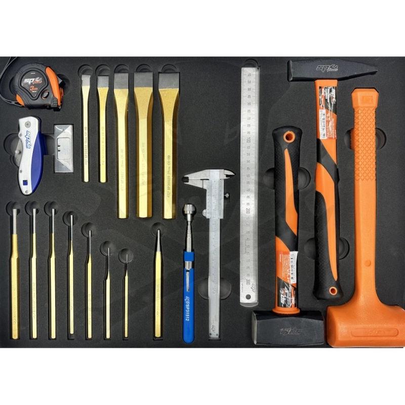 Tálcás SP Tools "M" Lakatos szerszám készlet 22db-os