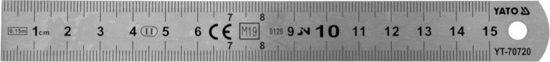 Hajlékony acélvonalzó INOX 150mm