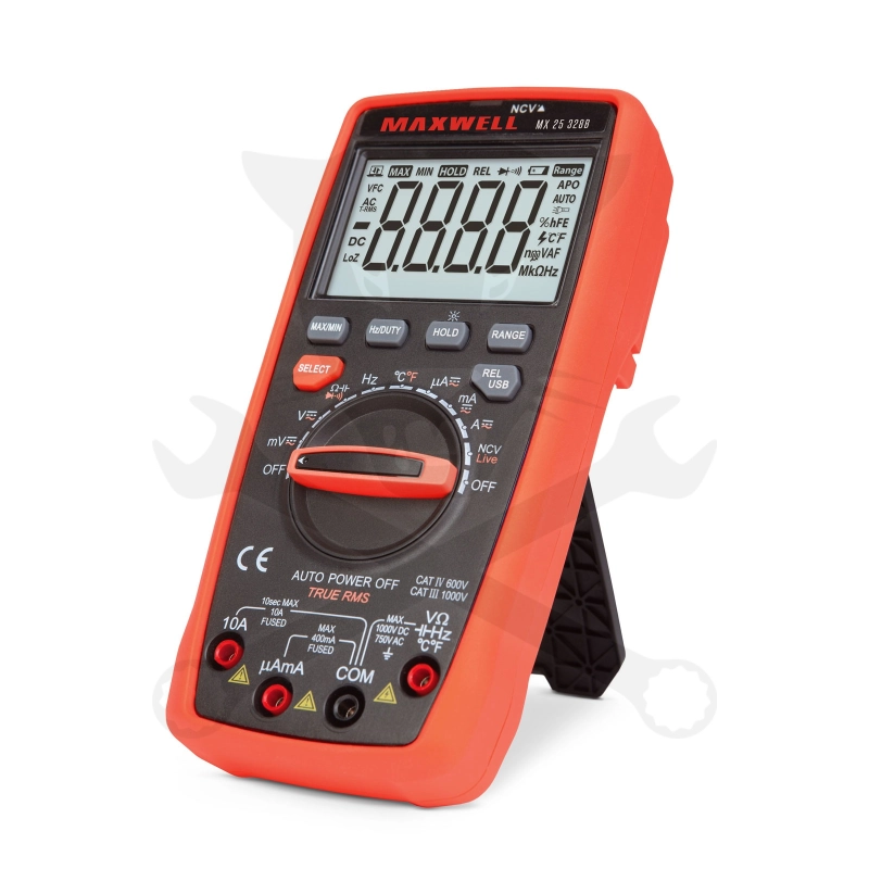 Multiméter, digitális DC 1000V / AC 750V 5 in1 USB-s - Maxwell
