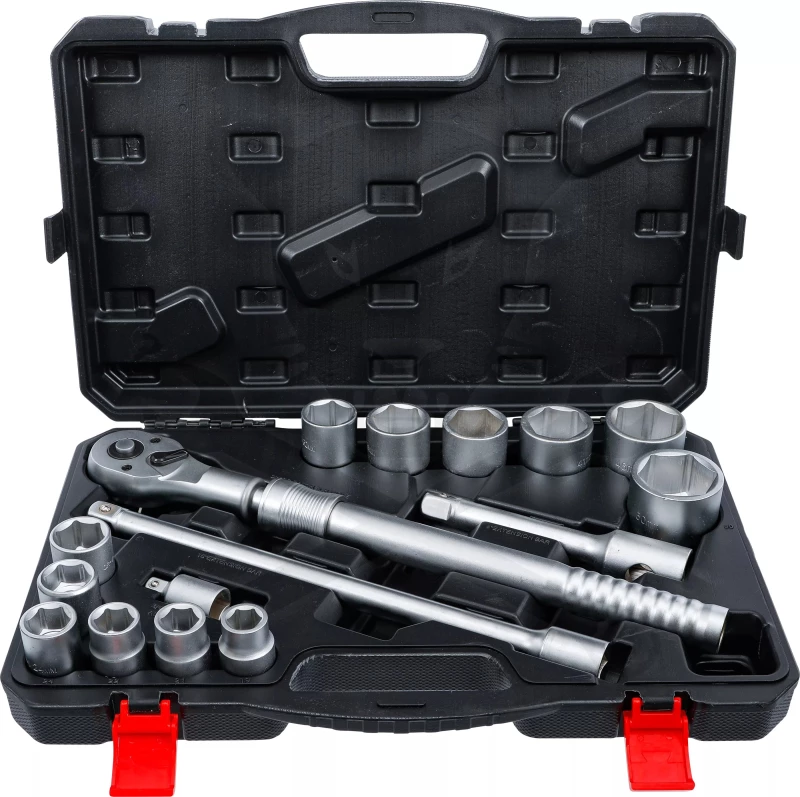 Dugókulcs készlet 3/4" 6 lap 19-50 mm 16 db-os - teleszkópos - BGS