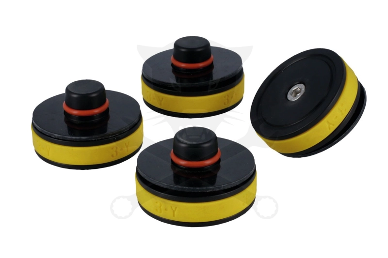 Gumipogácsa adapter - gyári emelési pontokhoz - Tesla 3/Y 4 db-os készlet