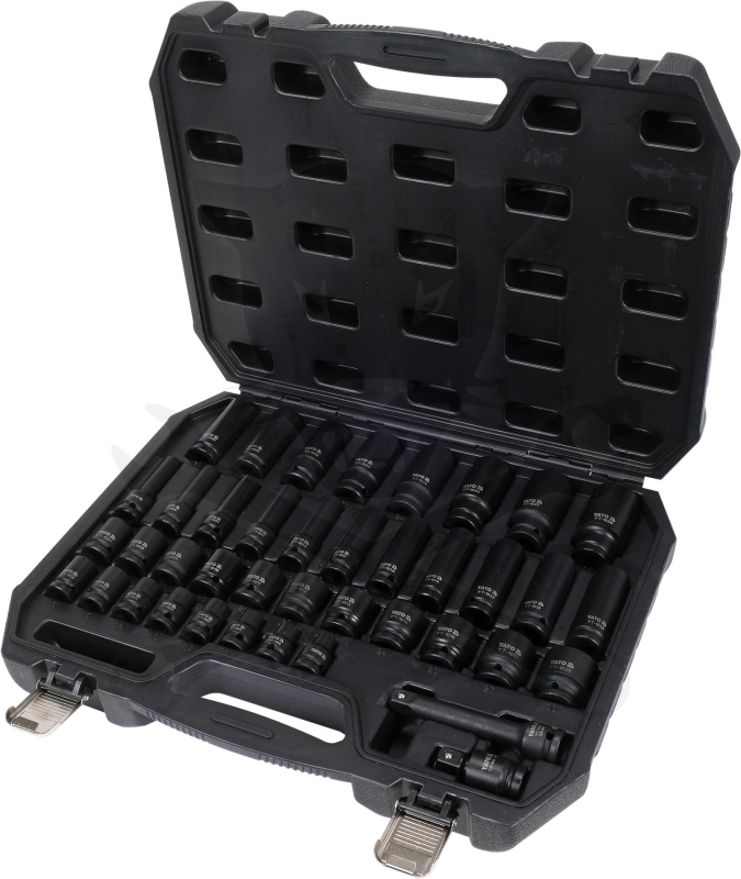 Légkulcsfej készlet 1/2" 40 db   9-30 mm rövid-hosszú