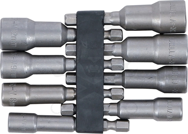 Csavarbehajtó hatlap csavarra, bit befogással készlet6-13 mm /  65mm