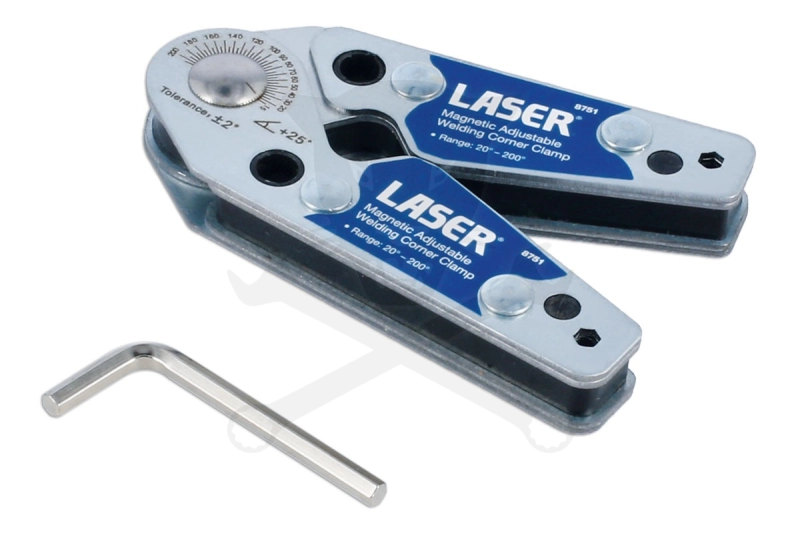 Hegesztő sarokblincs, állítható - mágneses - Laser