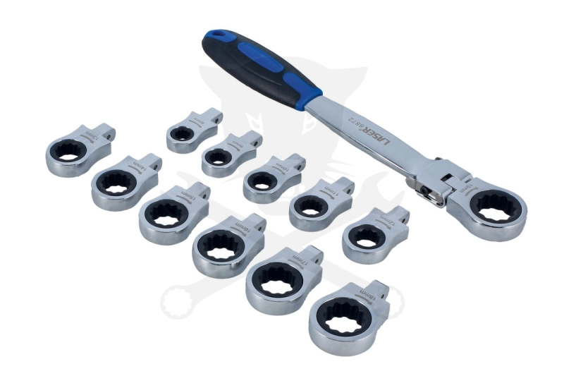 Csillagkulcs, racsnis 12 részes 8-19 mm - Laser