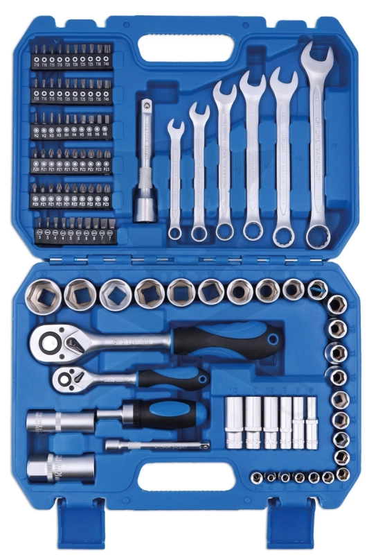 Szerszámkészlet 104 részes dugókulcs készlet 1/2"-1/4" - Laser
