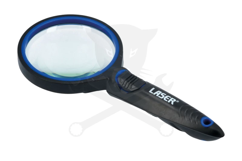 Nagyító 3x - LED világítással D73 mm - 195 mm 3xLR44 elem - Laser