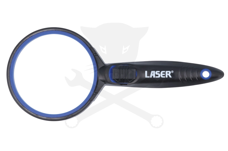Nagyító  3x - LED világítással D73 mm - 195 mm 3xLR44 elem - Laser