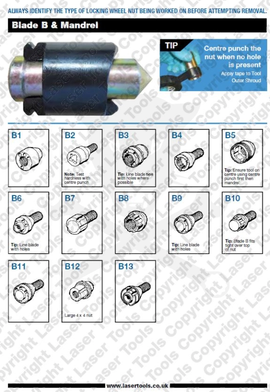 Kerékőr leszedő készlet Univerzális 17 db-os - PROFI - Made in the UK