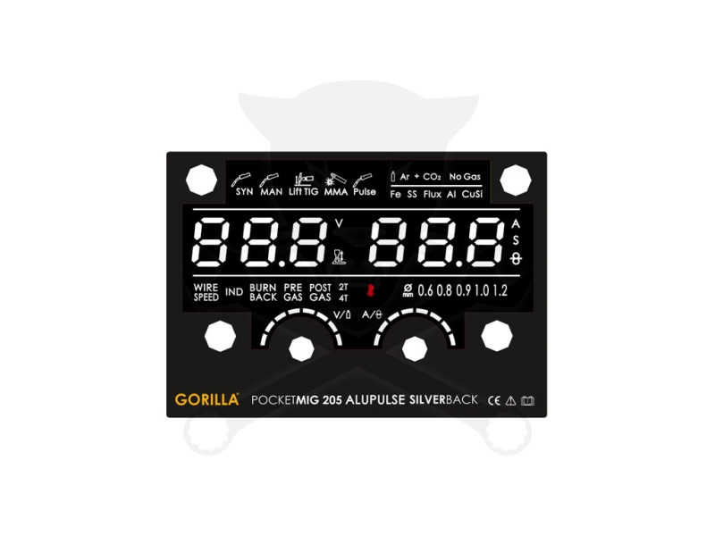 Hegesztő inverter Gorilla PocketMIG 205 Alupulse Silverback