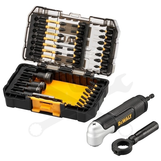 Bit készlet 33 db-os + 1/4" sarokcsavarozó adapter McLaren - Dewalt