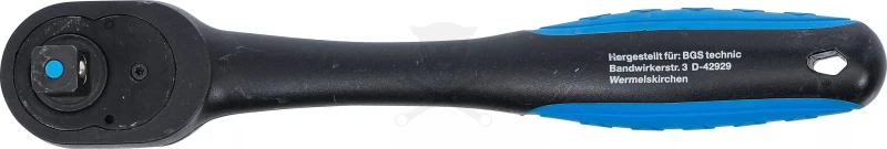 Crowa racsnis kulcs 1/2" 72 fogú, irányváltós, műanyag bevonattal - BGS