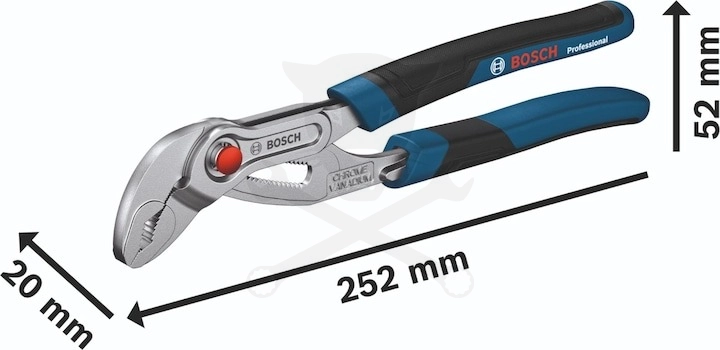 Fogó vízpumpa 250 mm 10" - nyomógombos - Bosch