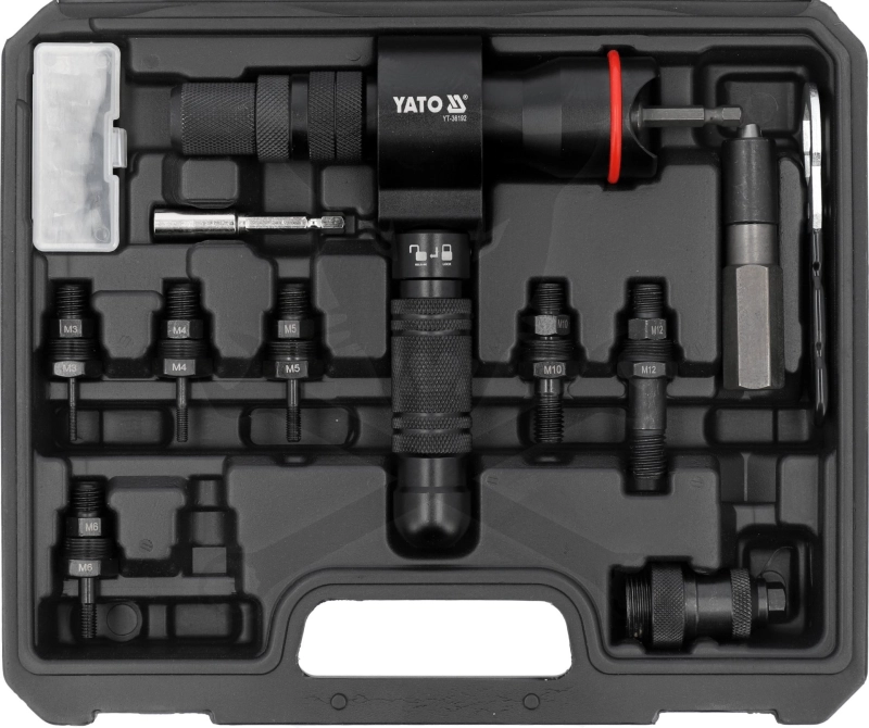 Szegecsanyahúzó adapter fúrógéphez-behajtóhoz M3-M4-M5-M6-M8-M10-M12-
