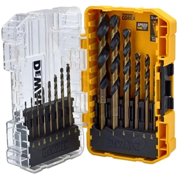 Csigafúró készlet HSS-TiN  14 db-os 1,0-8,0 mm - Dewalt
