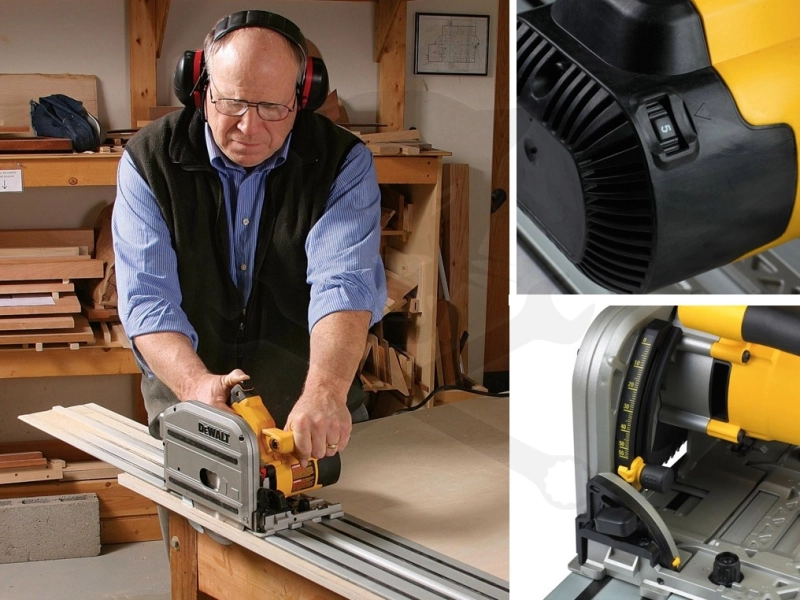 Merülőfűrész, kézi 1300W 165x20 mm - Dewalt