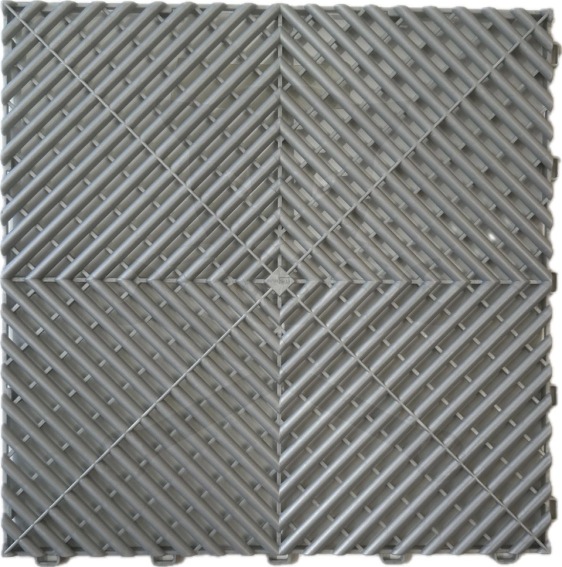 Műhelypadló - SwissDeck RibDeck Classic 33x33cm Pearl Silver RAL9006