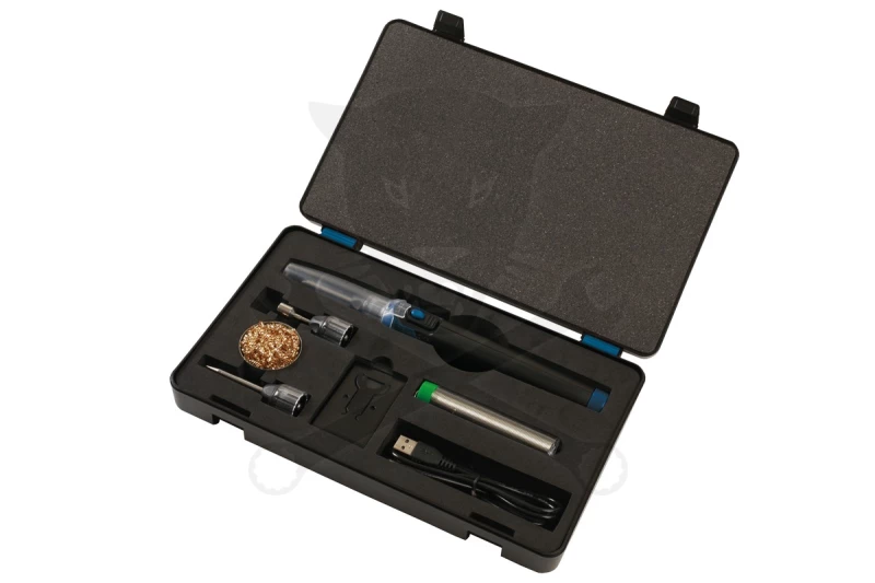 Forrasztópáka készlet újratölthető akkumulátorral - 30 W max.600°C -LASER