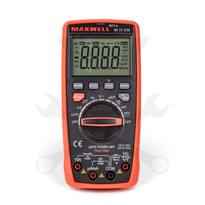 Multiméter, digitális DC 1000V / AC 750V NCV - USB - Maxwell