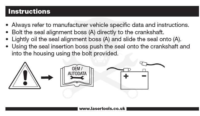 Főtengely szimering felhelyező szerszám - Isuzu - Laser Tools