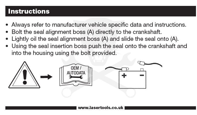 Főtengely szimering felhelyező szerszám - Isuzu - Laser Tools