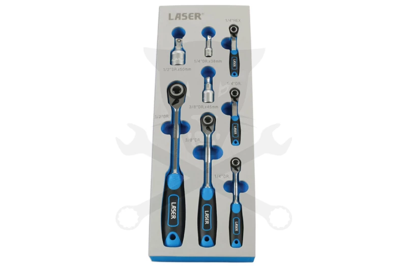 Crowa racsnis kulcs 1/4"-3/8"-1/2" Laser