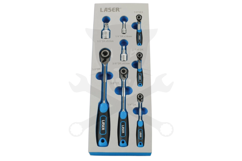 Crowa racsnis kulcs 1/4"-3/8"-1/2" Laser