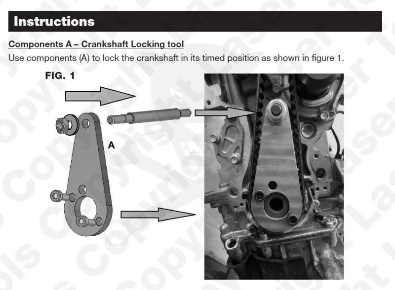 Vezérlésrögzítő készlet Hyundai, Kia 1.6 AdBlue® diesel - Laser Tools