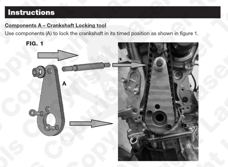 Vezérlésrögzítő készlet Hyundai, Kia 1.6 AdBlue® diesel - Laser Tools