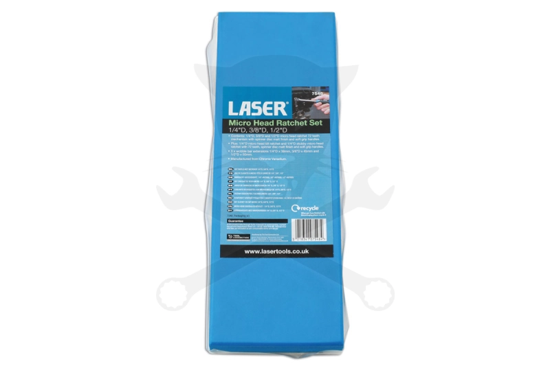 Crowa racsnis kulcs 1/4"-3/8"-1/2" Laser