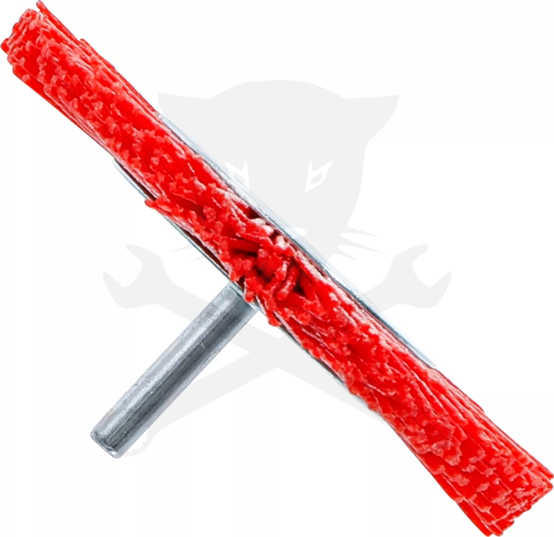 Csapos csiszoló 100 mm - Nylon műanyag piros kefe - BGS