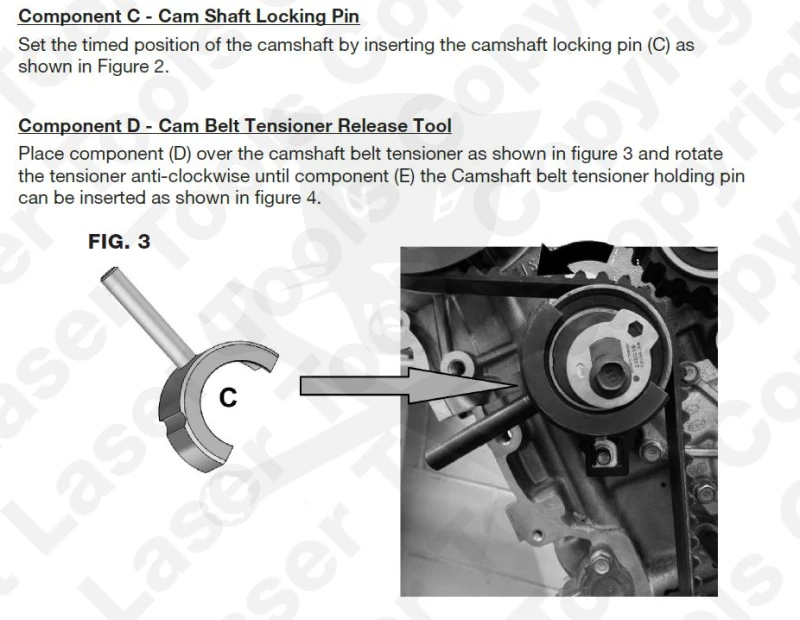 Vezérlésrögzítő készlet Hyundai, Kia 1.6 AdBlue® diesel - Laser Tools
