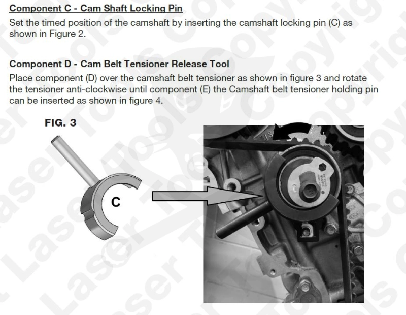 Vezérlésrögzítő készlet Hyundai, Kia 1.6 AdBlue® diesel - Laser Tools