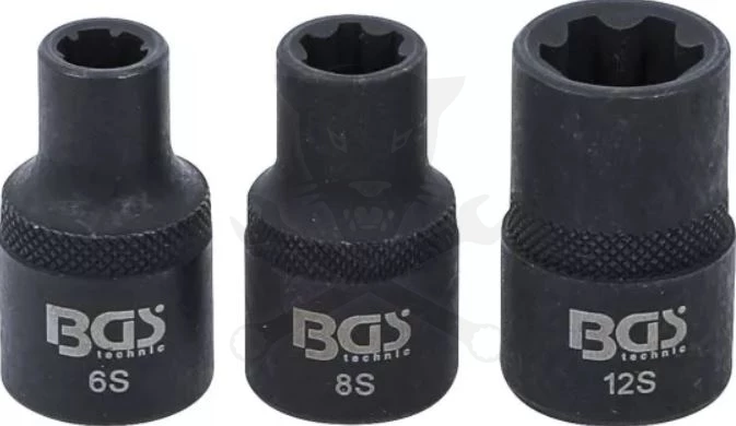 Hengerfej kulcs 1/2" RIBE készlet Nissan, Renault 3 db-os: 6S-8S-12S - BGS