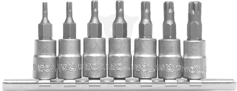 Bit készlet 5 ágú, lyukas-torx TS bit készlet 7 db-os 1/4" - Yato
